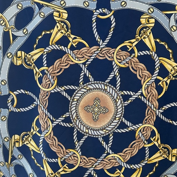 J McLaughlin Navy Chain Print Dress - Picture 3 of 6